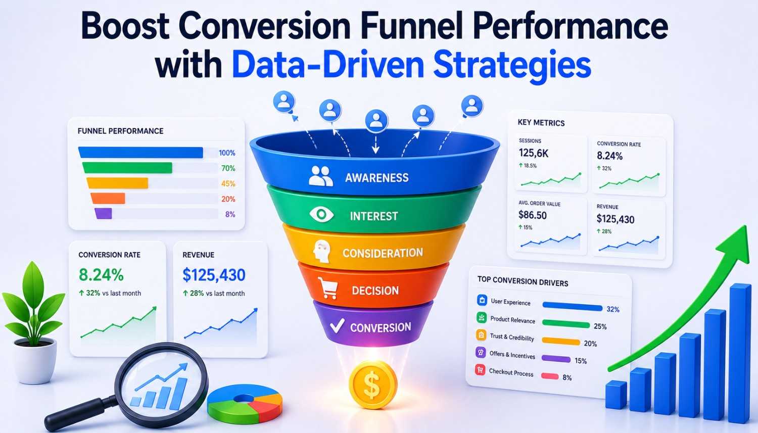 Select Boost Conversion Funnel Performance with Data-Driven Strategies Boost Conversion Funnel Performance with Data-Driven Strategies